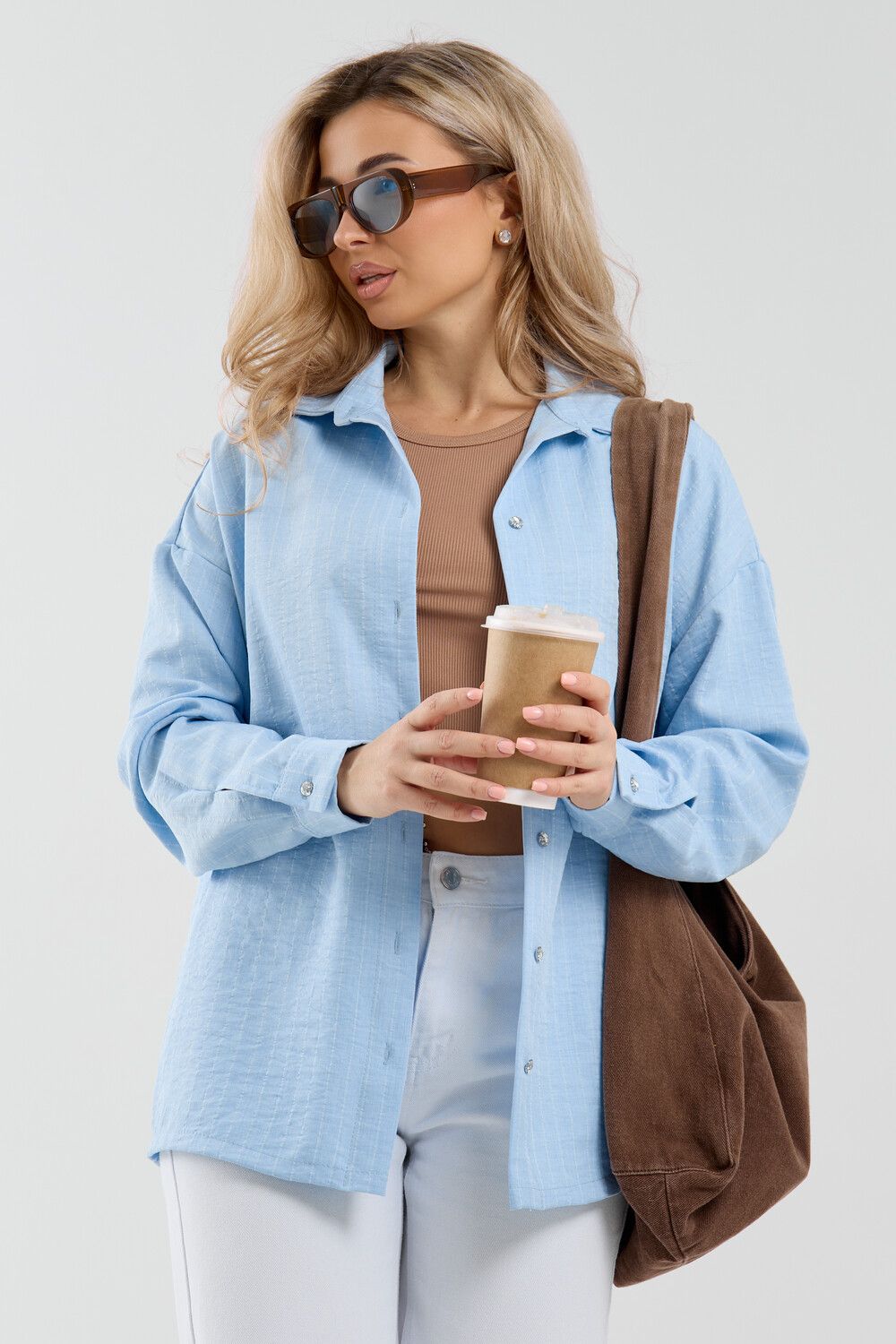 Рубашка 36987 - голубой