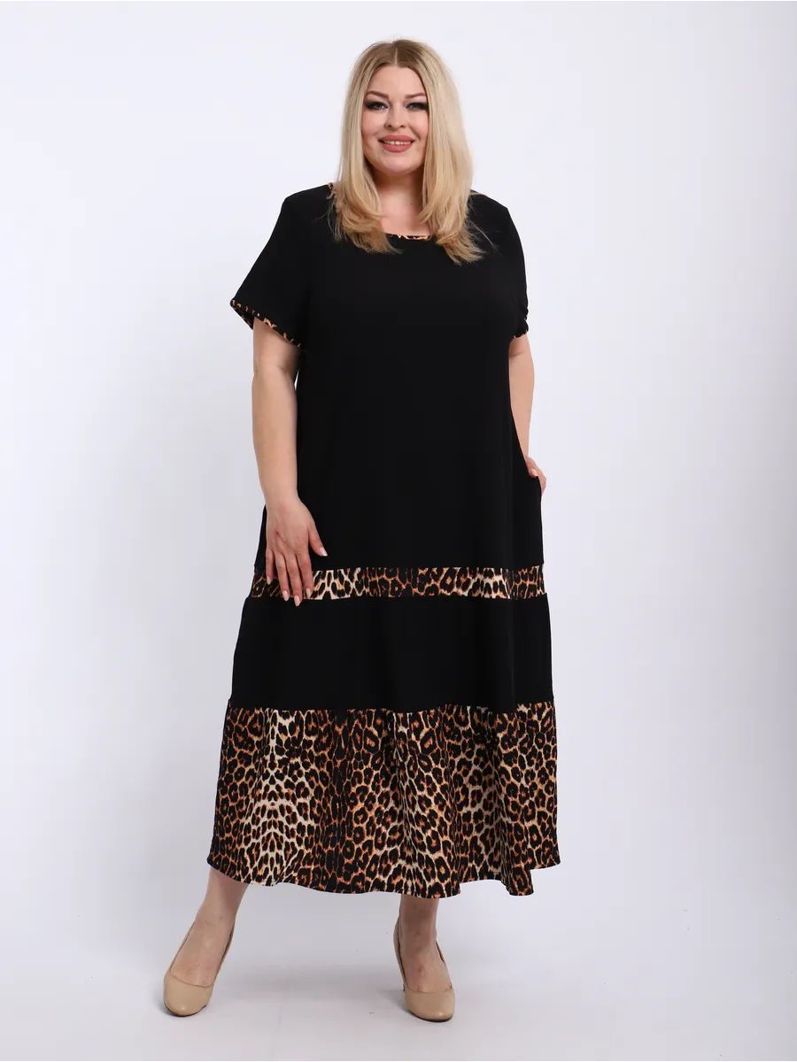 Платье женское ПЛ-005 - золотой леопард