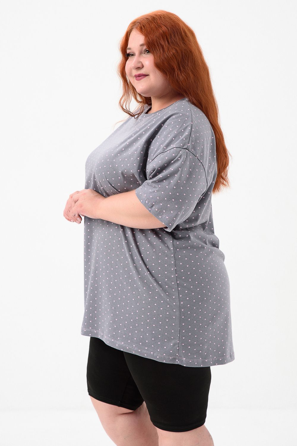 домашний костюм Сердце - графит