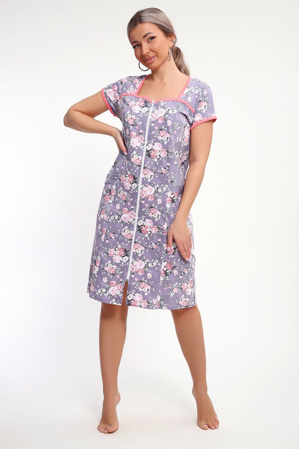 Халат 85037 - серый