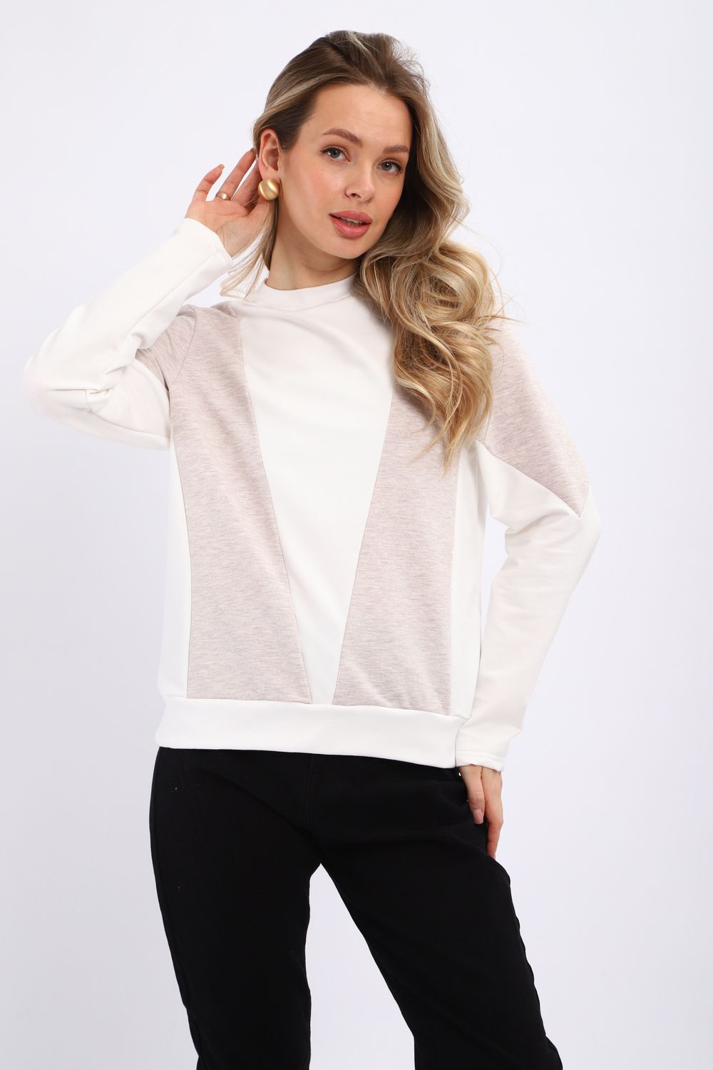 Свитшот повседневный Jjovi - молочный-бежевый