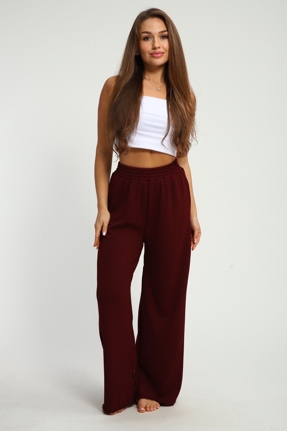 Брюки 26017 - бордо