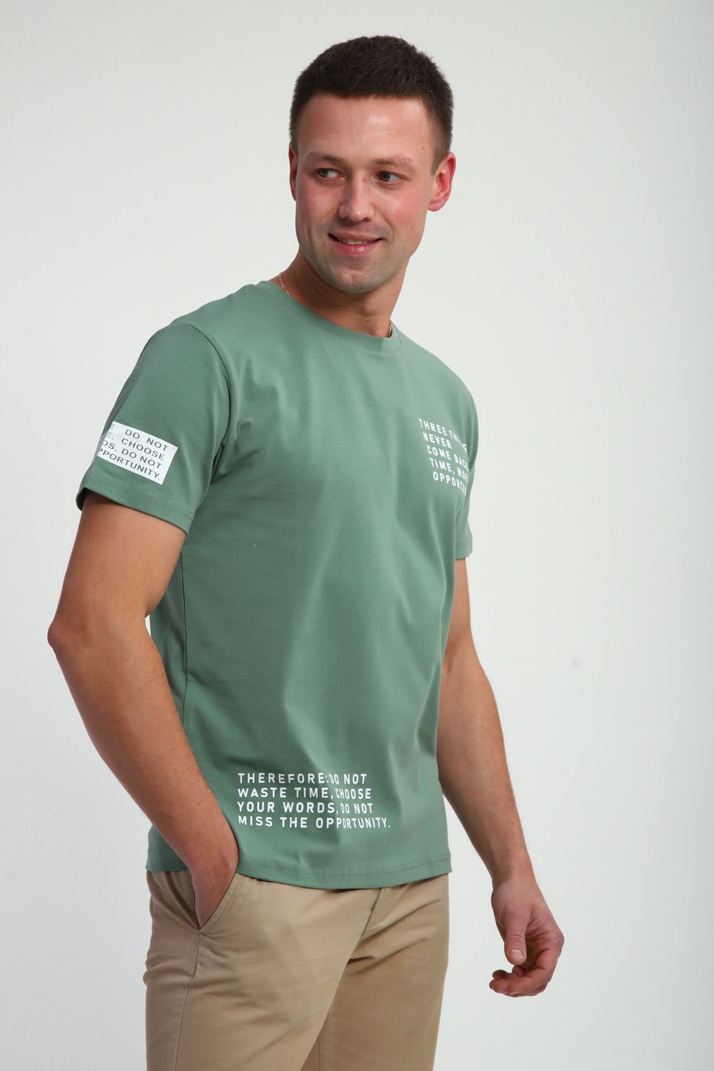 Футболка мужская 052 - оливковый