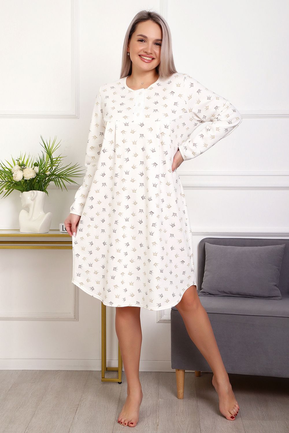 Сорочка 18060 - молочный