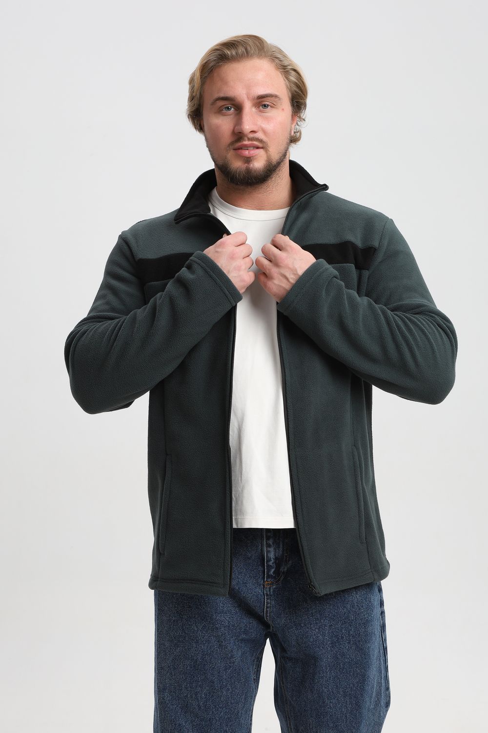 23 Кофта с молнией - зеленый