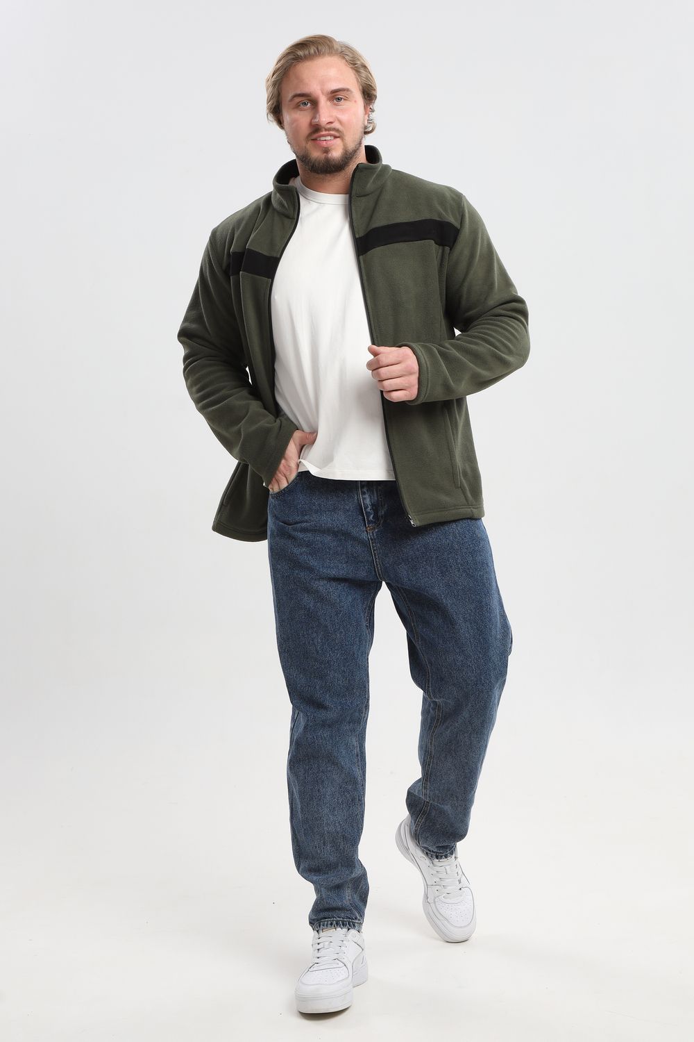 23 Кофта с молнией - хаки