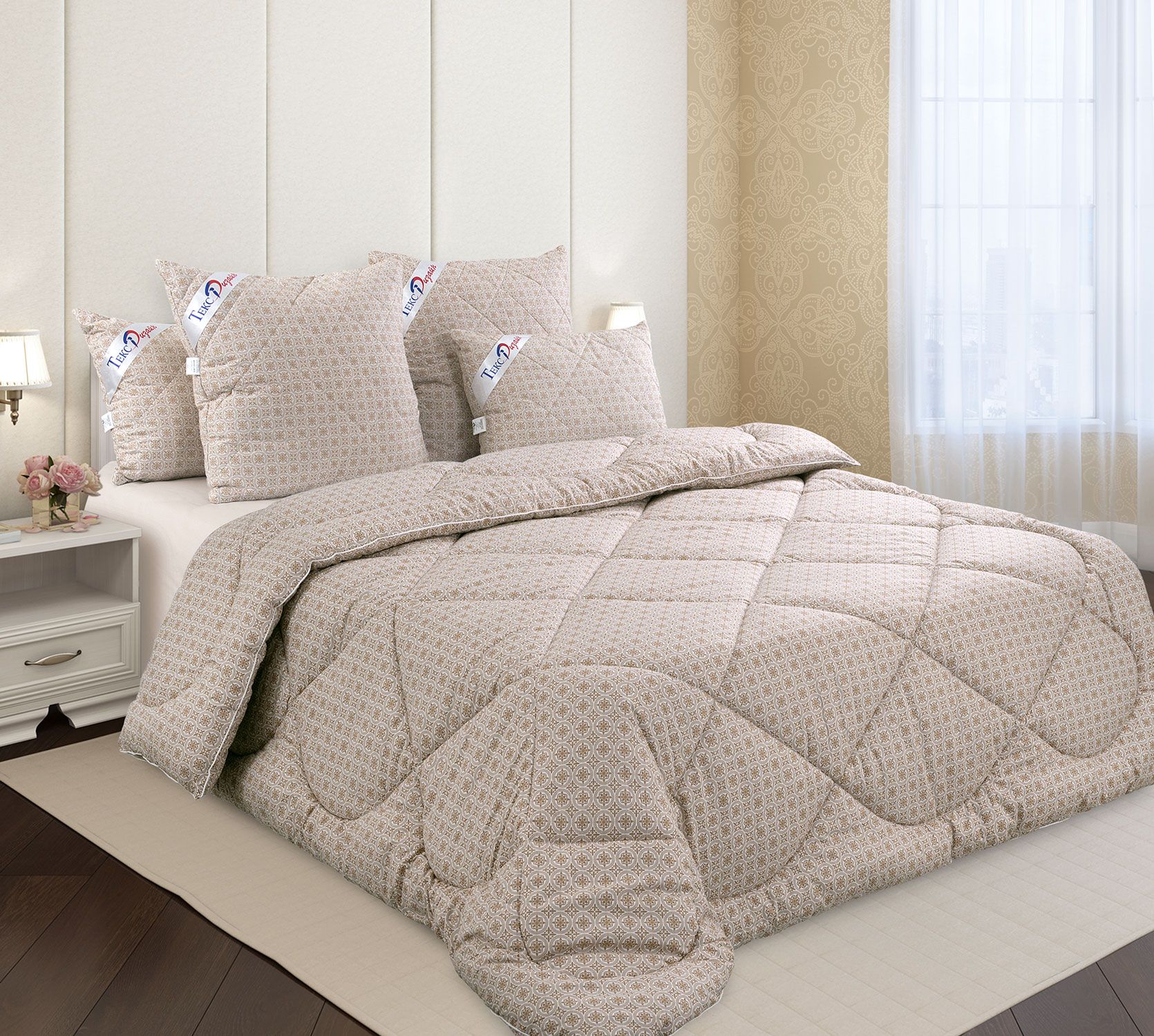 Одеяло Лен-Хлопок 450 г, перкаль Японский компаньон