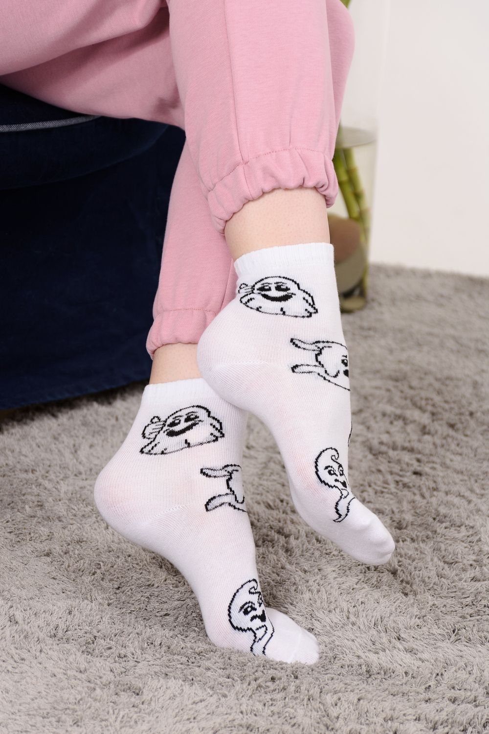 Носки детские Привидение (набор 3 пары) - белый, серый, черный