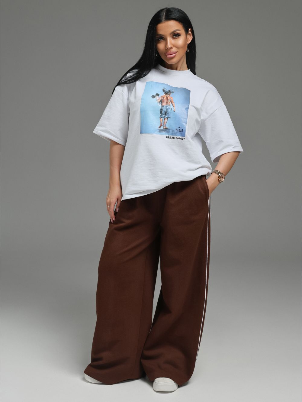 Дуэт брюки женские (коричневый)