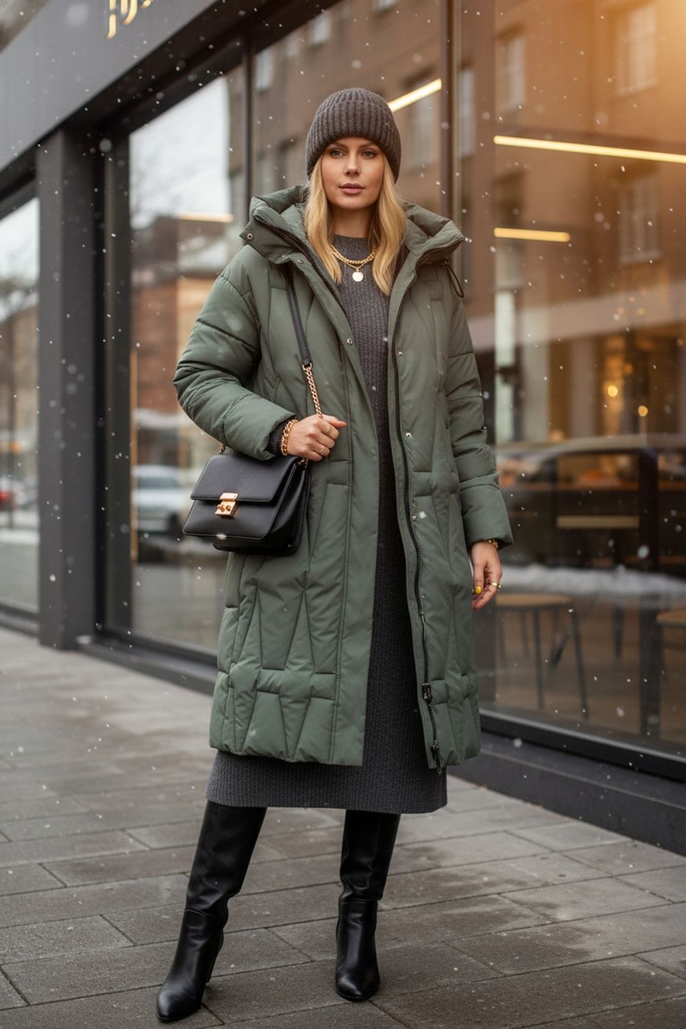 Зимняя куртка удлиненная, арт.28117 - бирюзовый