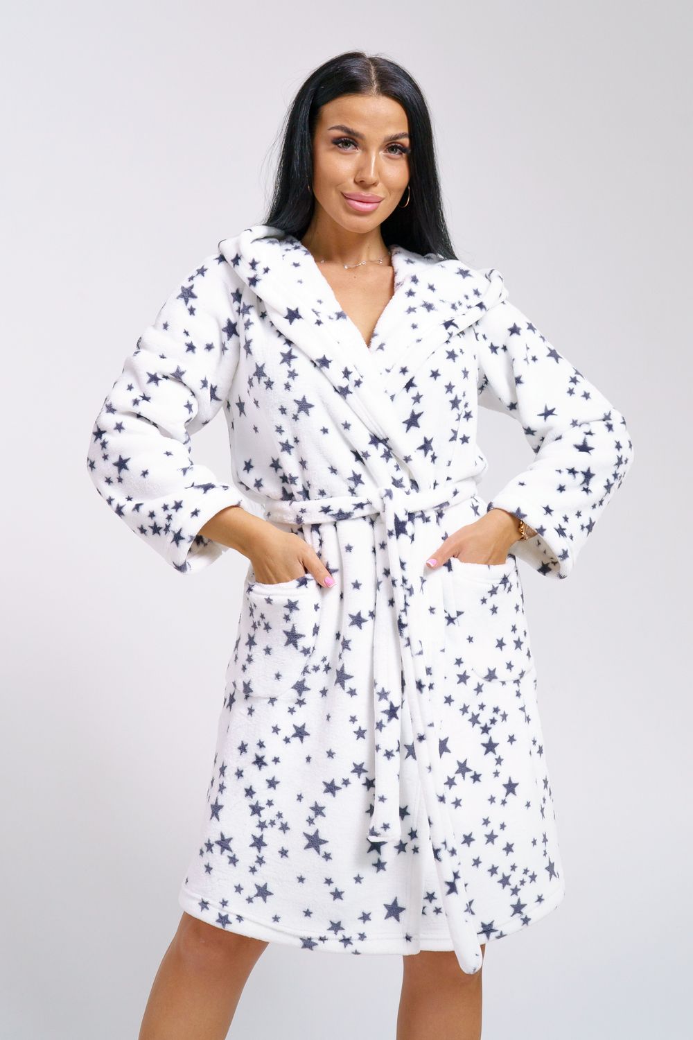Халат Звездопад - белый