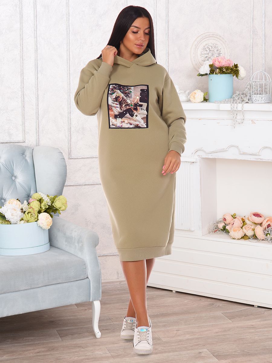 Платье Ирма - олива