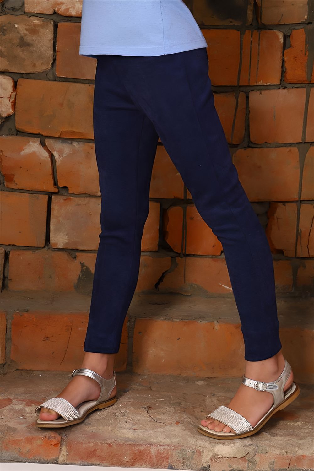 Брюки детские трикотажные 132 - синий