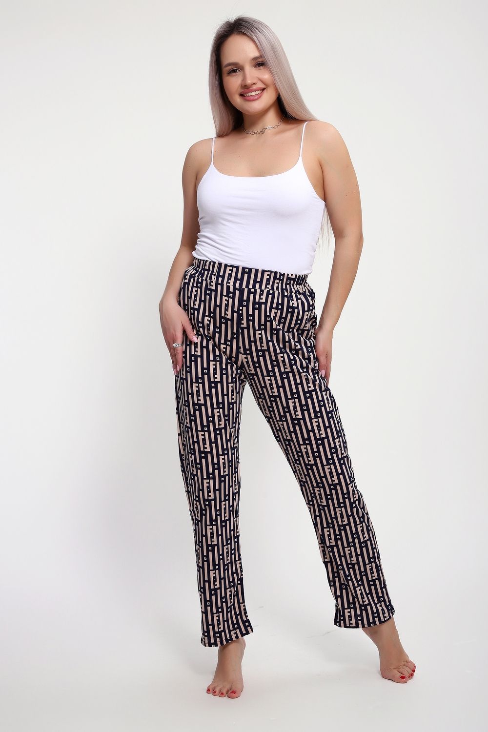 Брюки 068 - бежевый