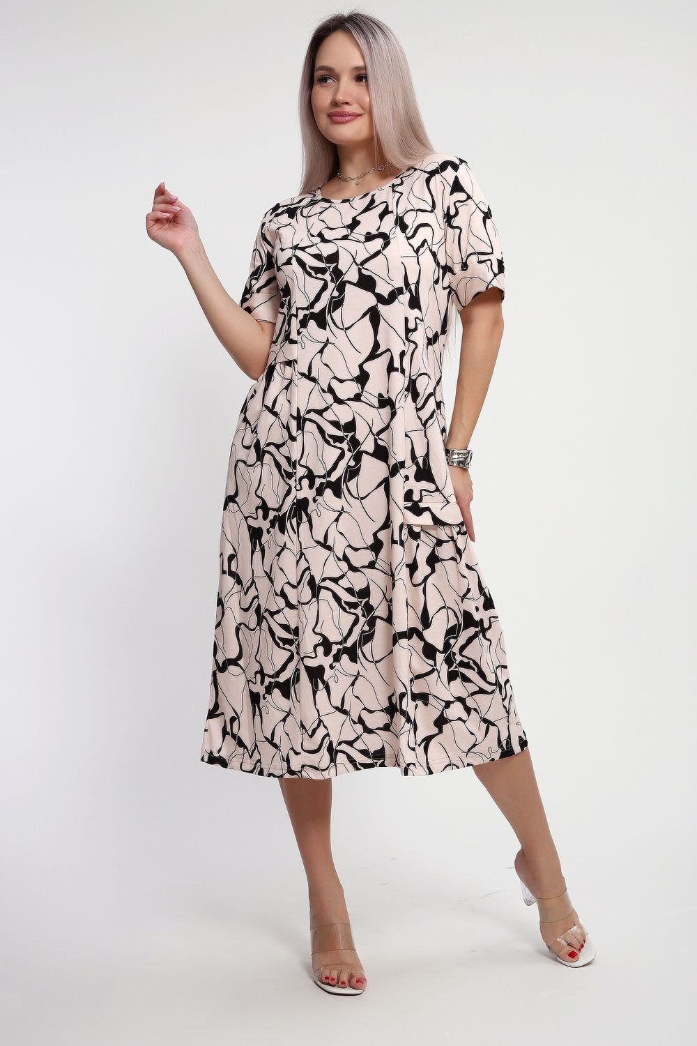 Платье 066 - бежевый