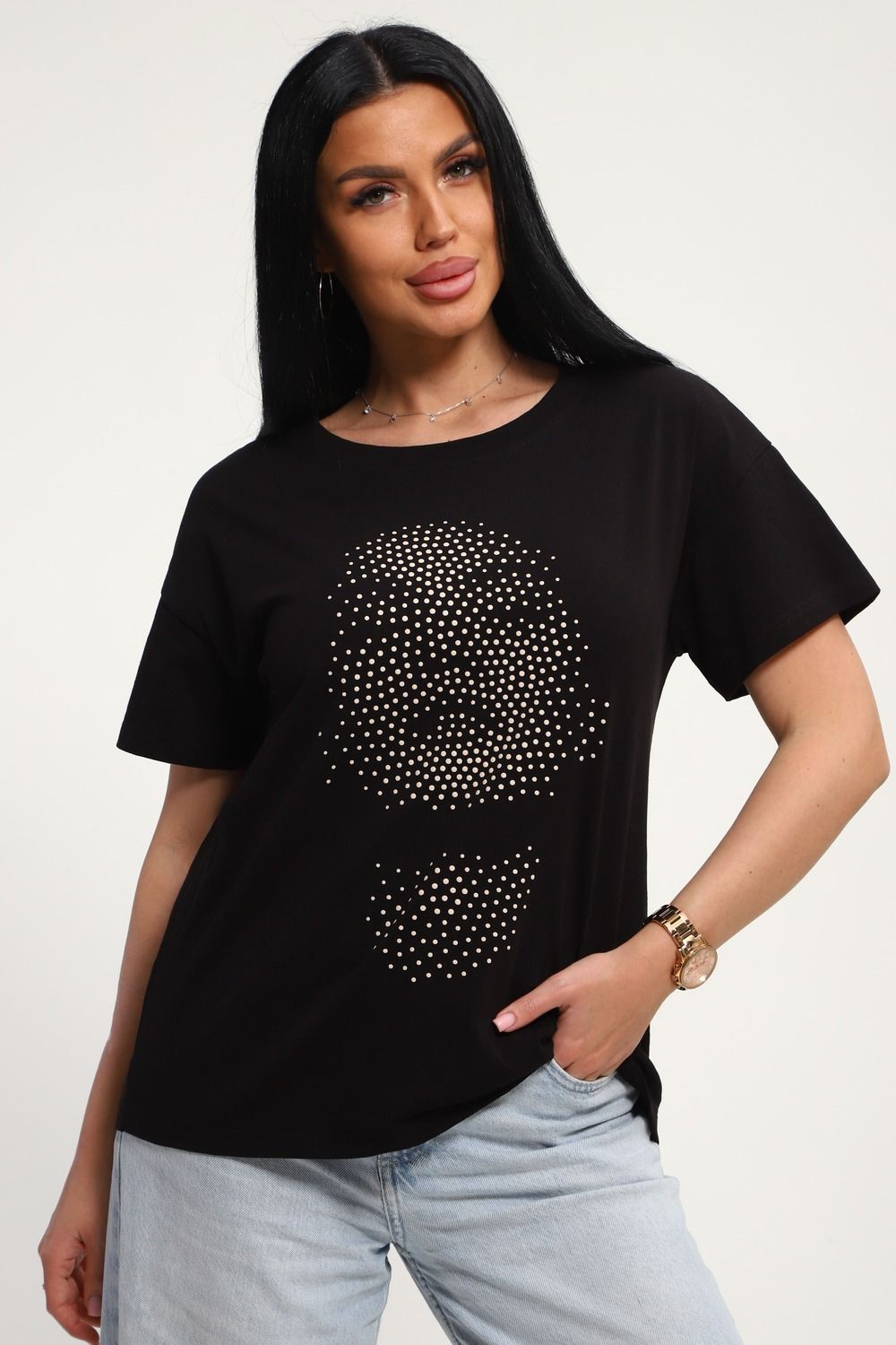 85653 футболка женская - черный