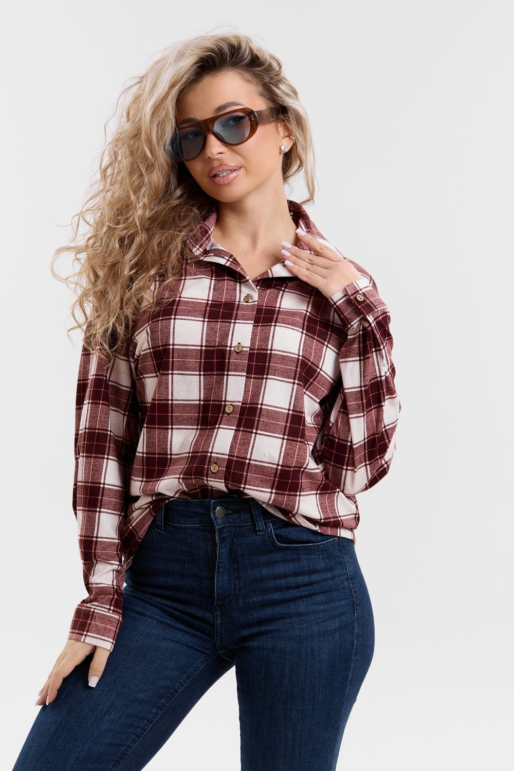 Рубашка 36995 - коричневый