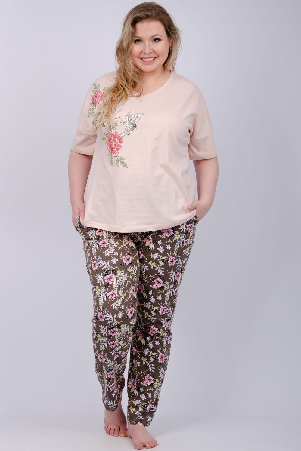 Пижама Мальта - бежевый