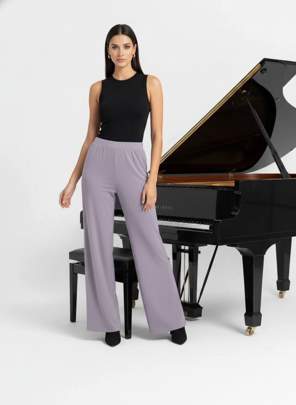 Брюки палаццо арт. 1047 - фиолетовый