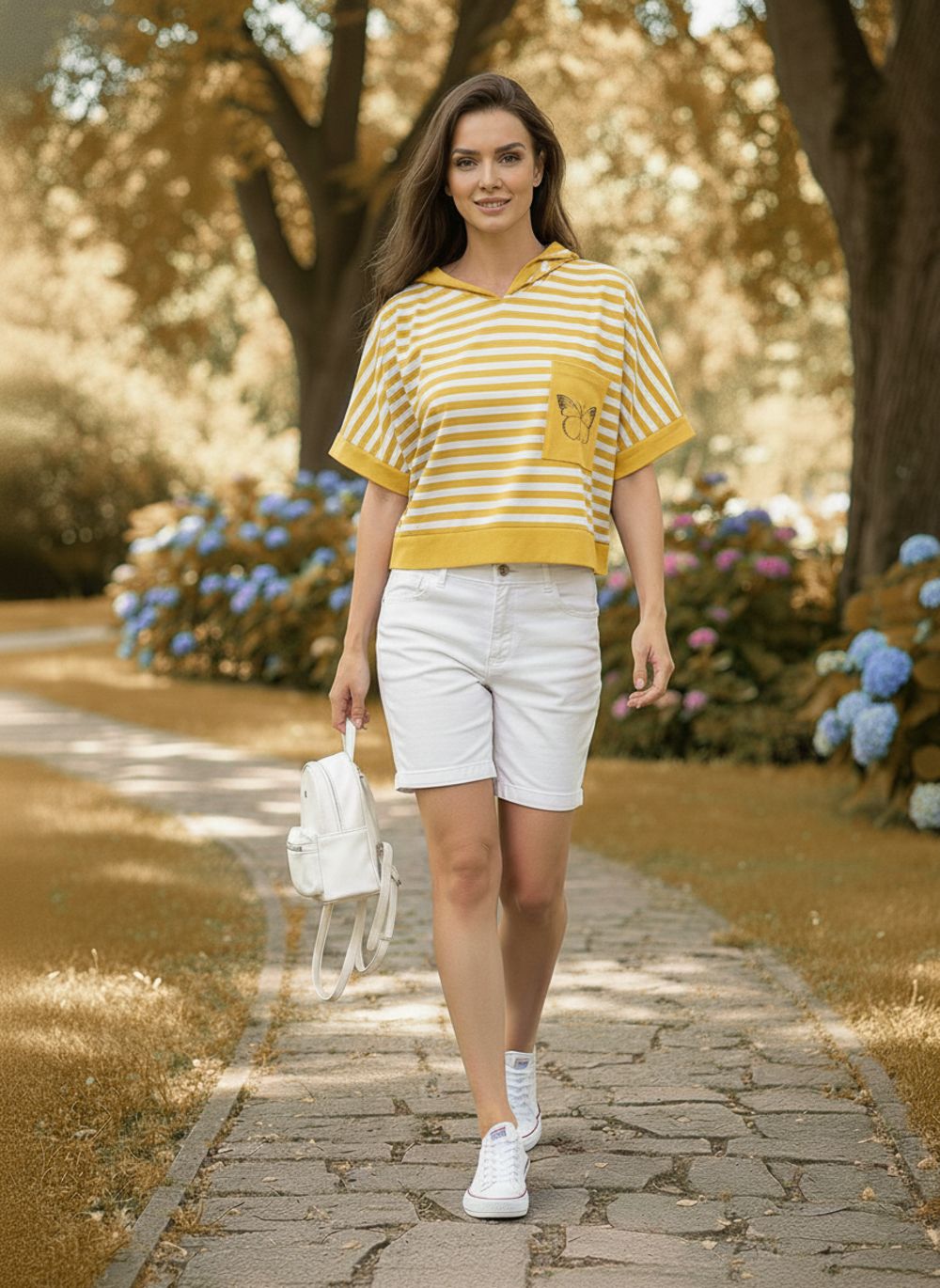 Футболка с капюшоном арт. 824 - желтый