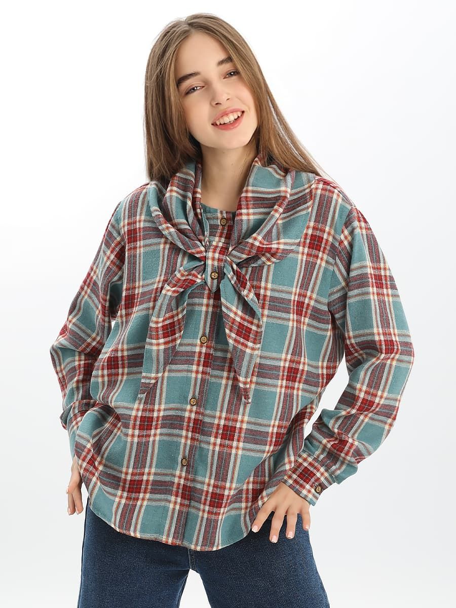 Рубашка для девочки SP2526 - голубой