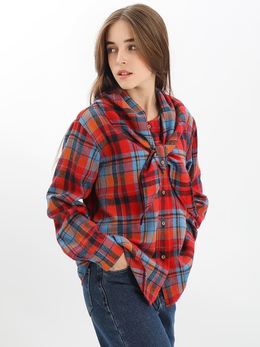 Рубашка для девочки SP2526 - красный