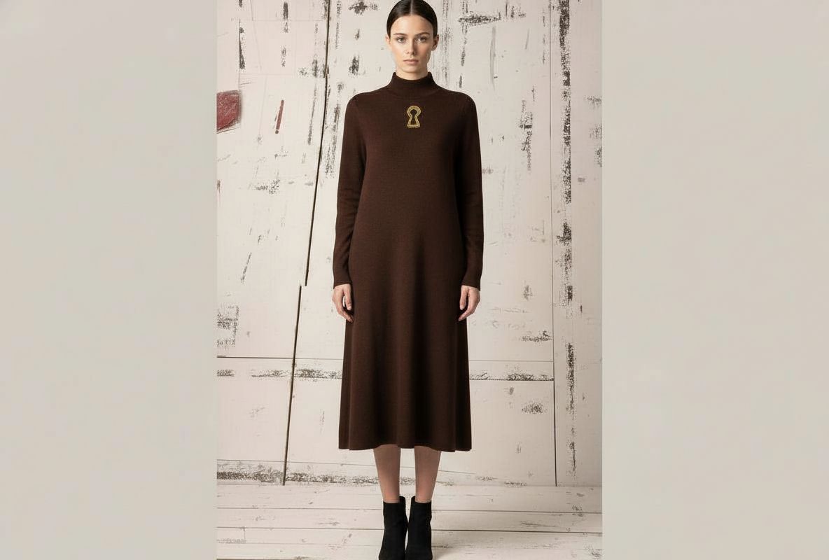 Платье женское арт. Н-501 - коричневый