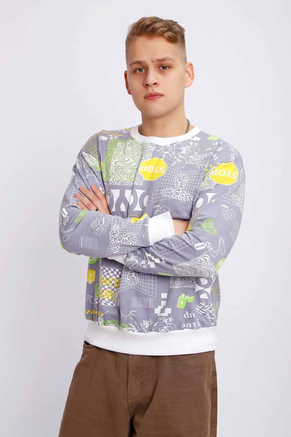 Свитшот 88141 - серый