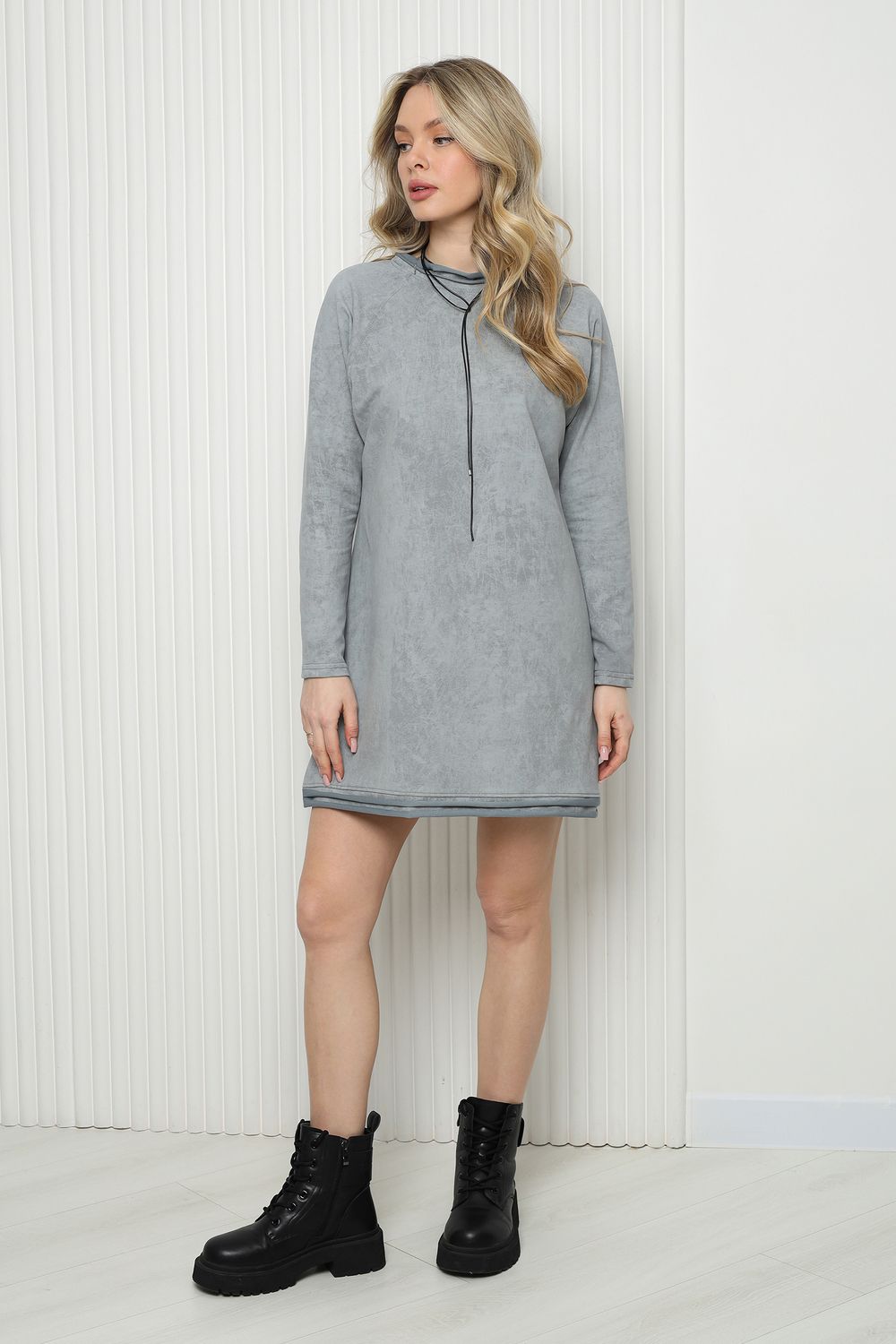 7500 платье женское - винтаж серый