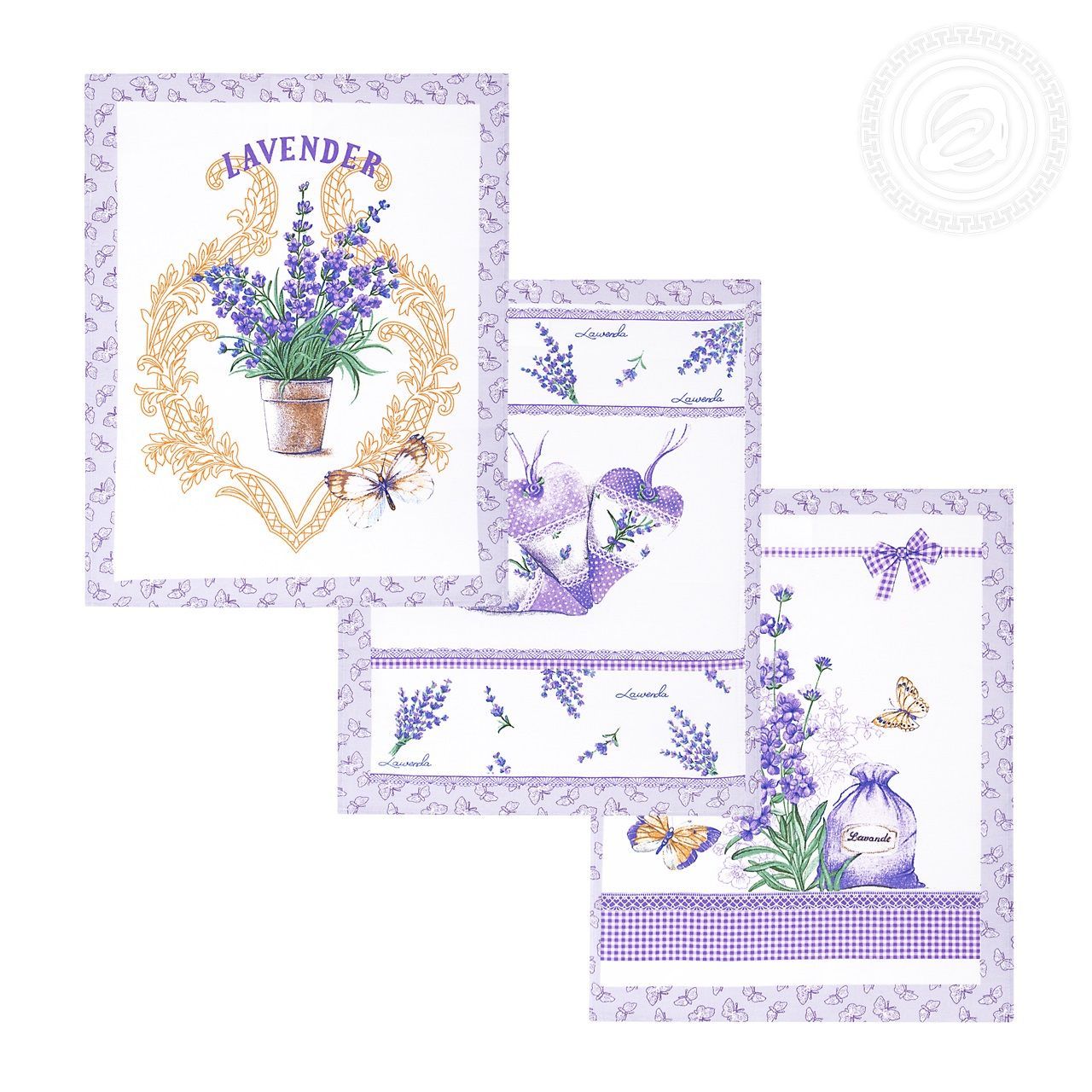 Набор полотенец из рогожки Сиреневая дымка 2Н_ПКР.45.60