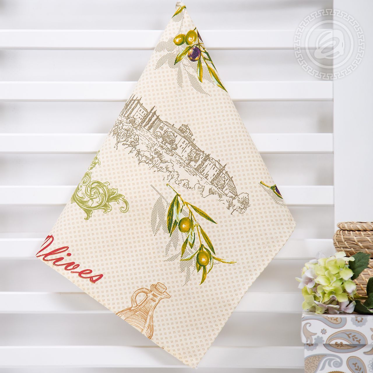 Полотенце кухонное из рогожки Оливия пкр.50.70