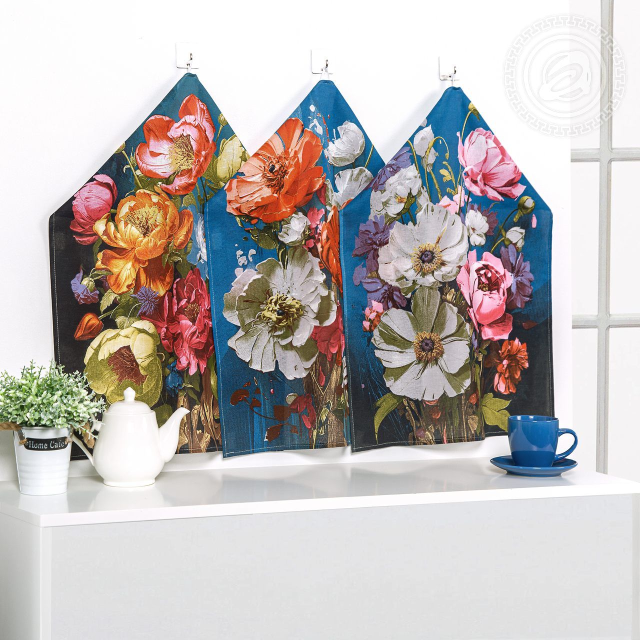 Набор полотенец из рогожки Цветалина нпкр.45.60