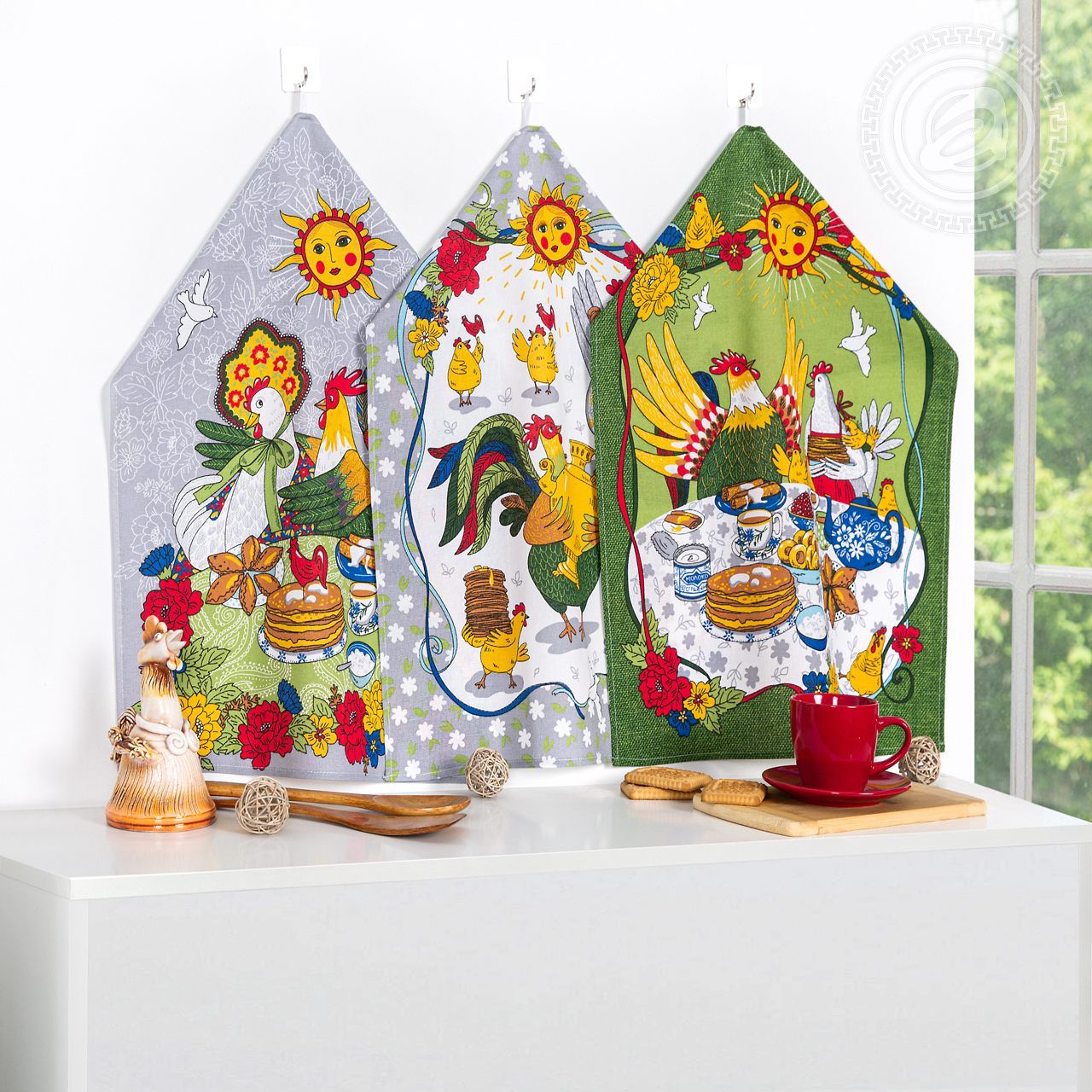 Набор полотенец из рогожки Угощение 2Н_ПКР.45.60