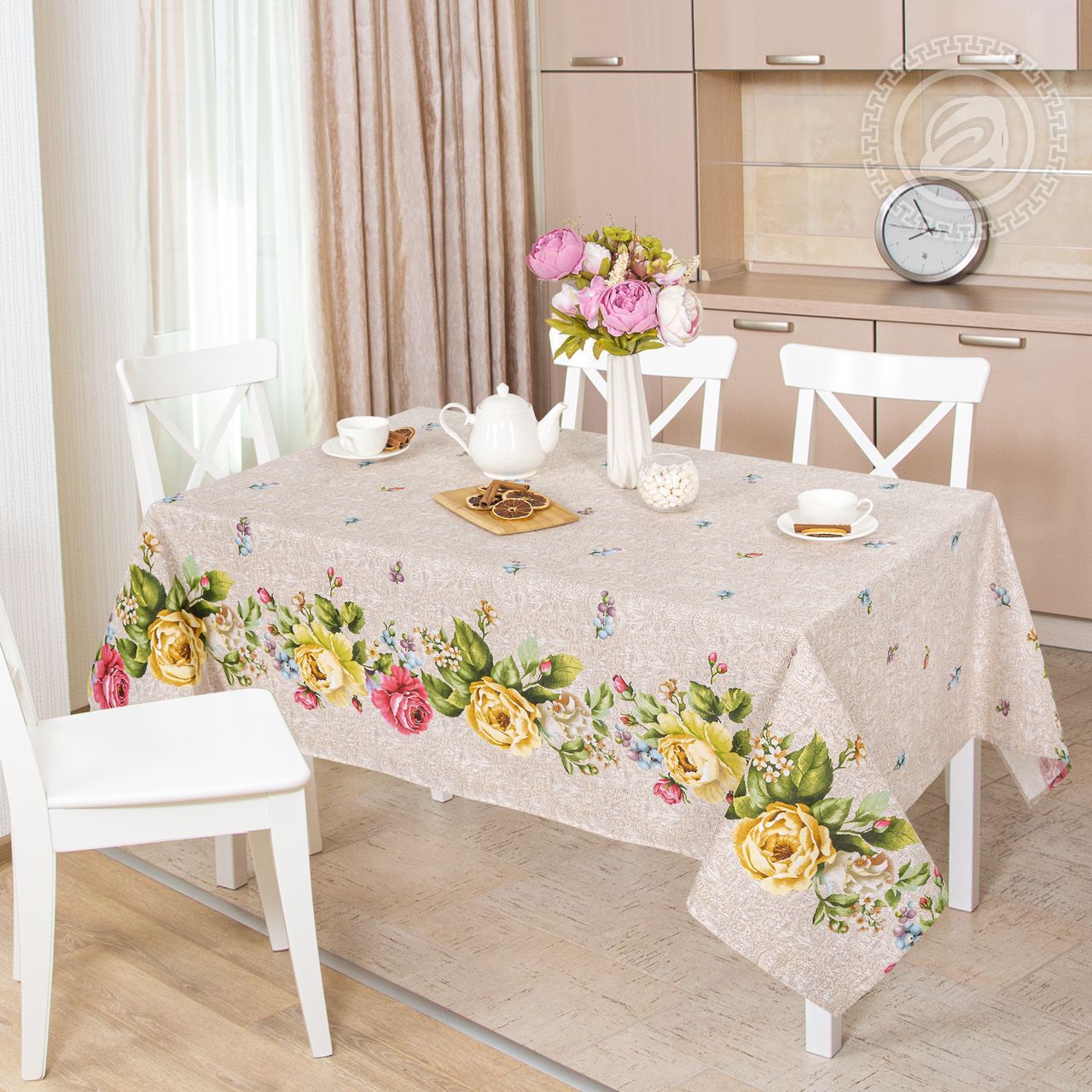 Пионы скатерть СБ.150.260