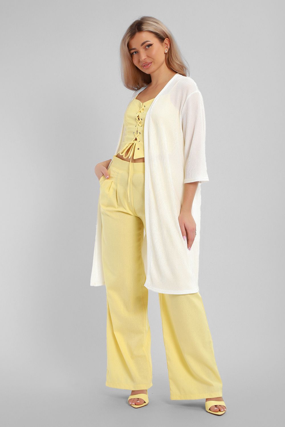 Кардиган 32744 - молочный