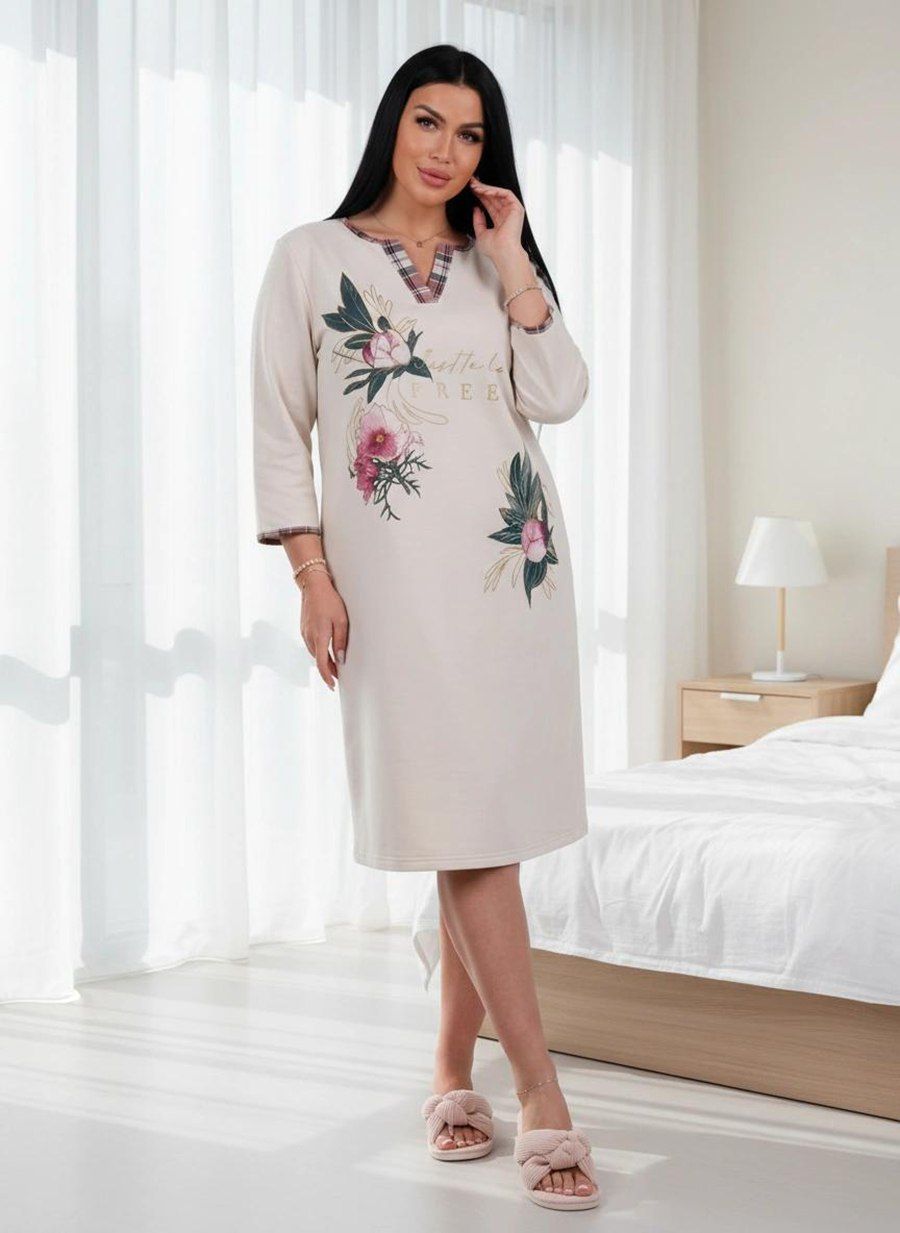 Мэгги сорочка женская - кремовый