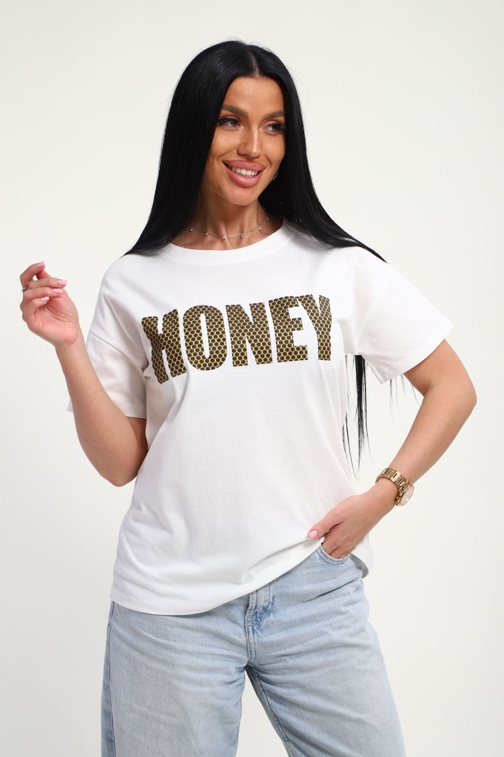 85665 футболка женская - белый