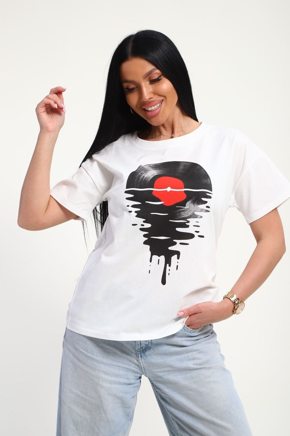 85664 футболка женская - белый