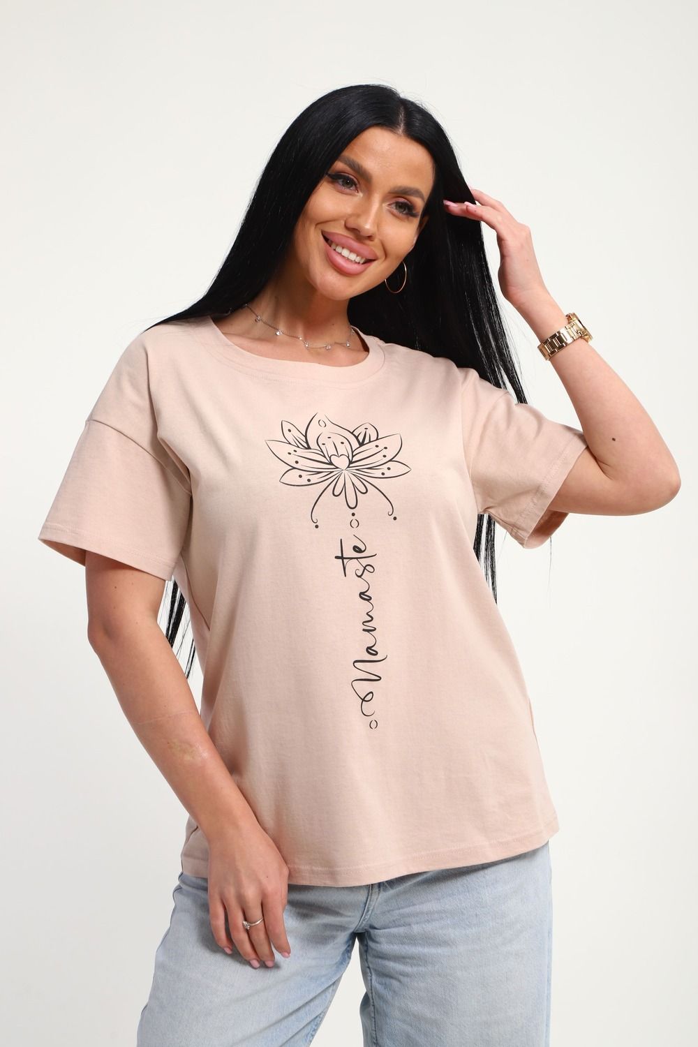 85659 футболка женская - бежевый