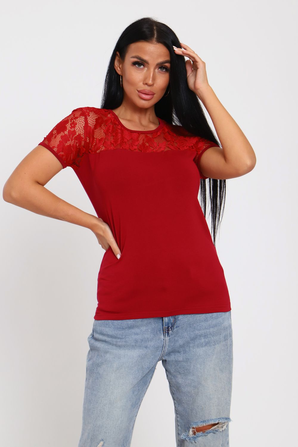 Джемпер 35124 - бордо