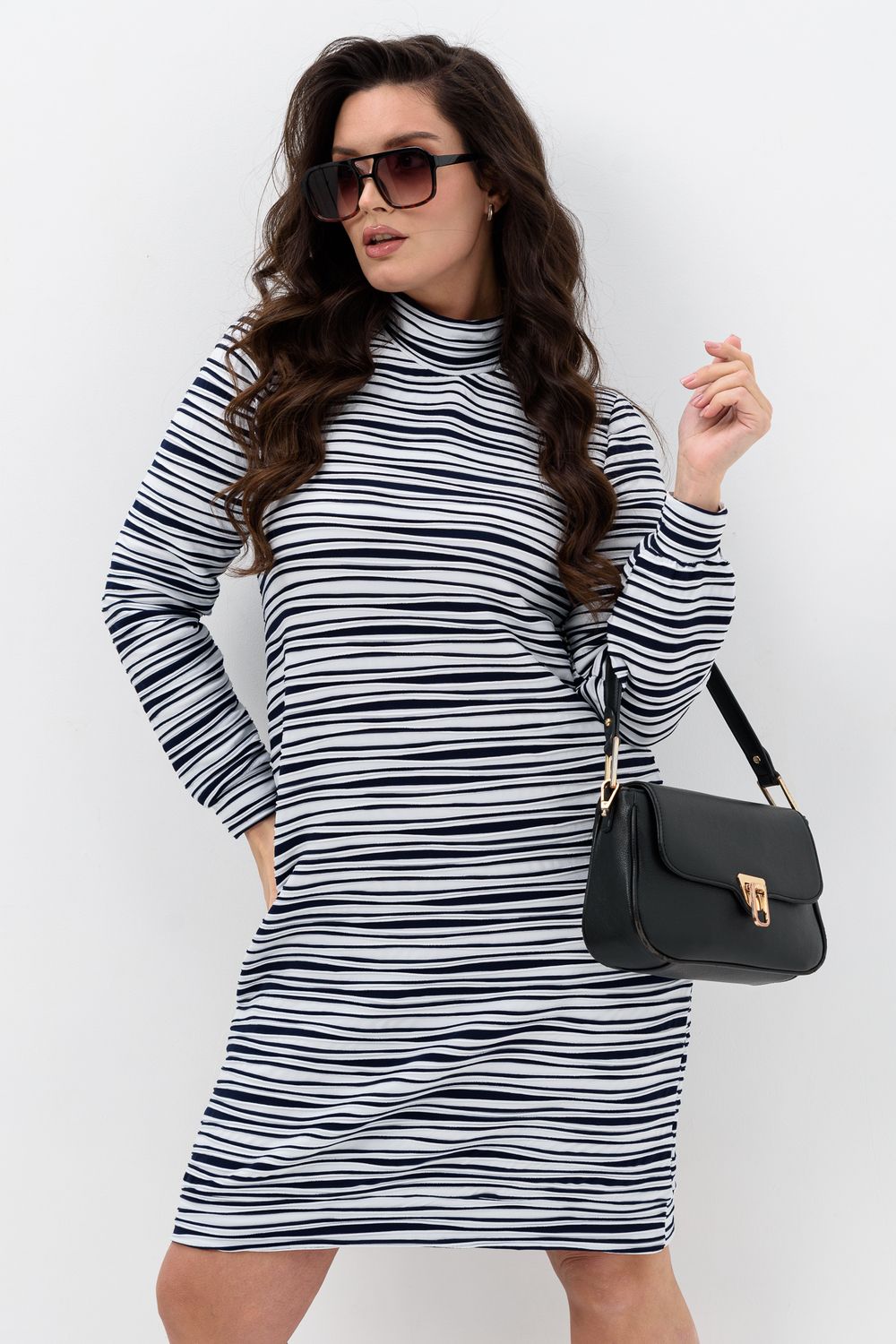 Платье женское 52388 - бело-синий