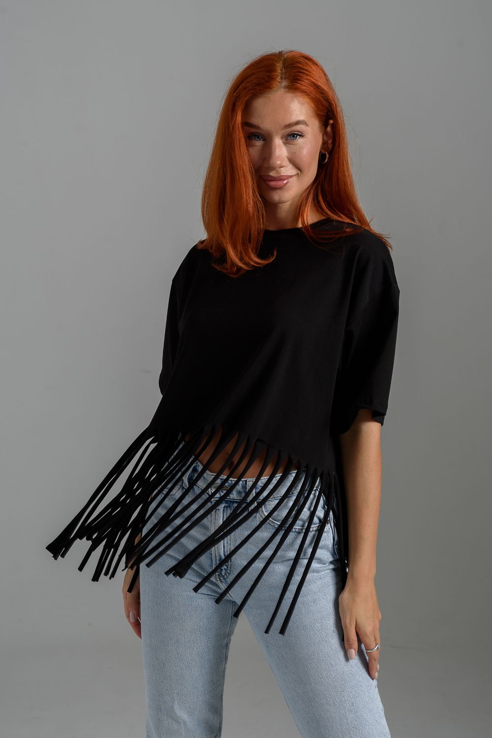 7478 Футболка женская - черный