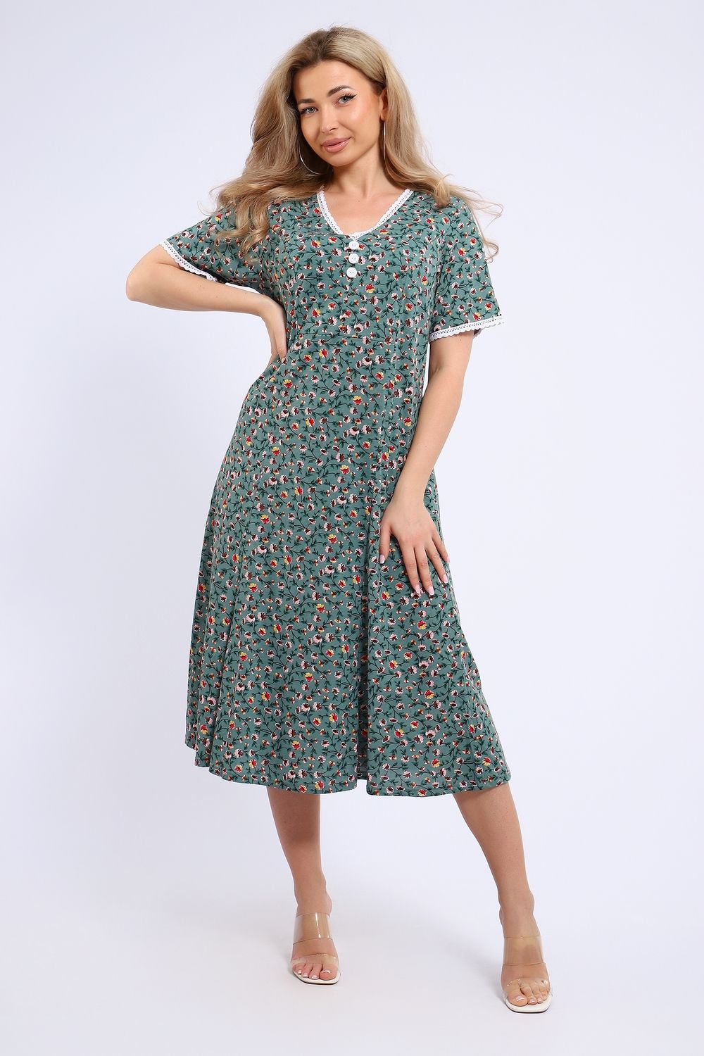 Платье 057 - зеленый