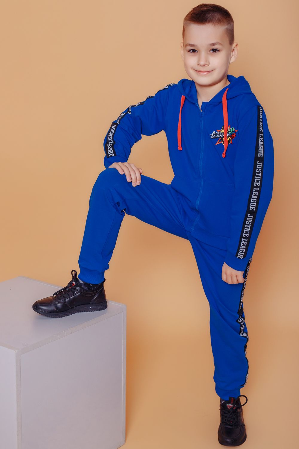 Толстовка 22745 детская ЛИГА СПРАВЕДЛИВОСТИ - синий