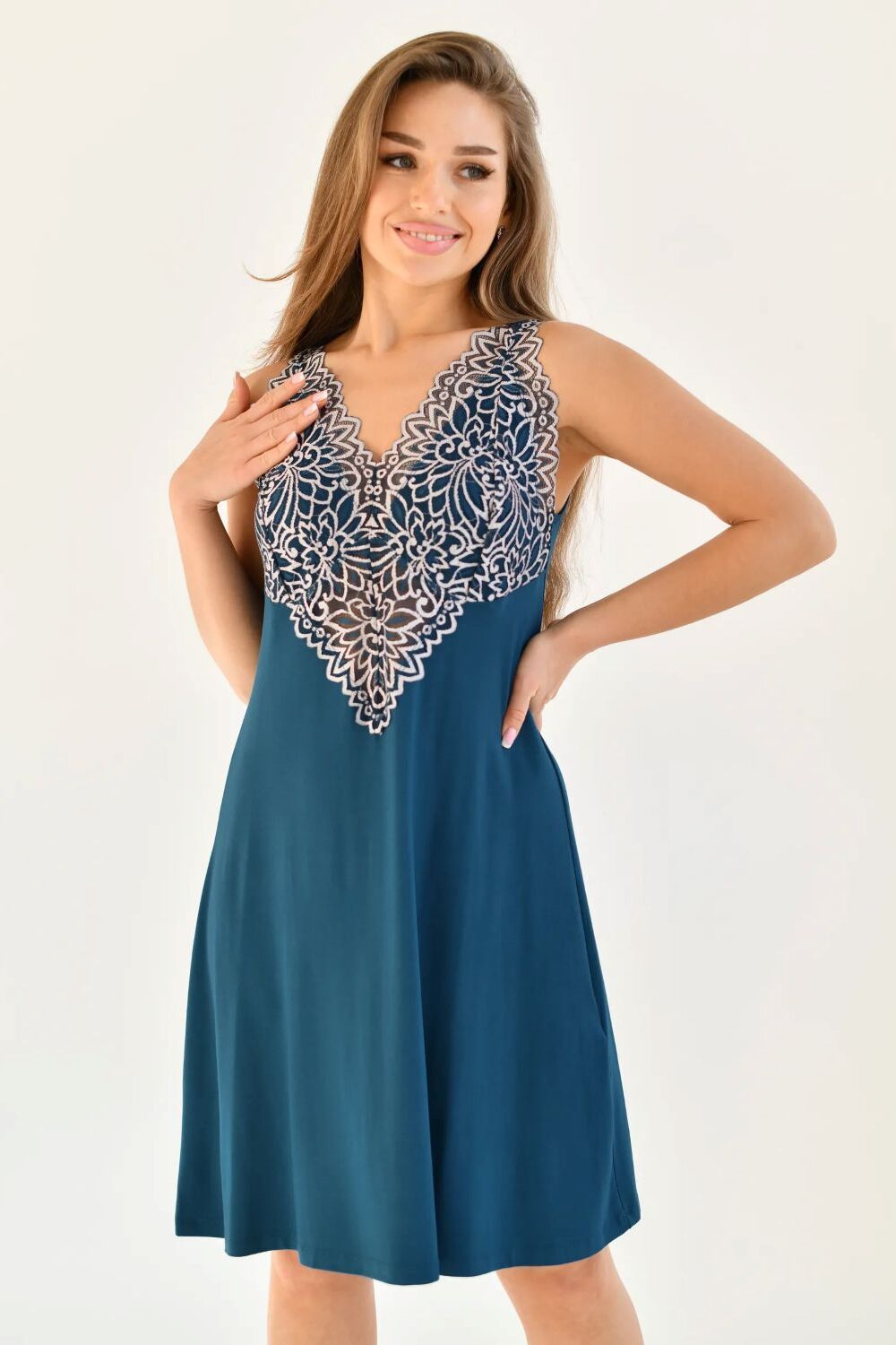 сорочка Верона - бирюза