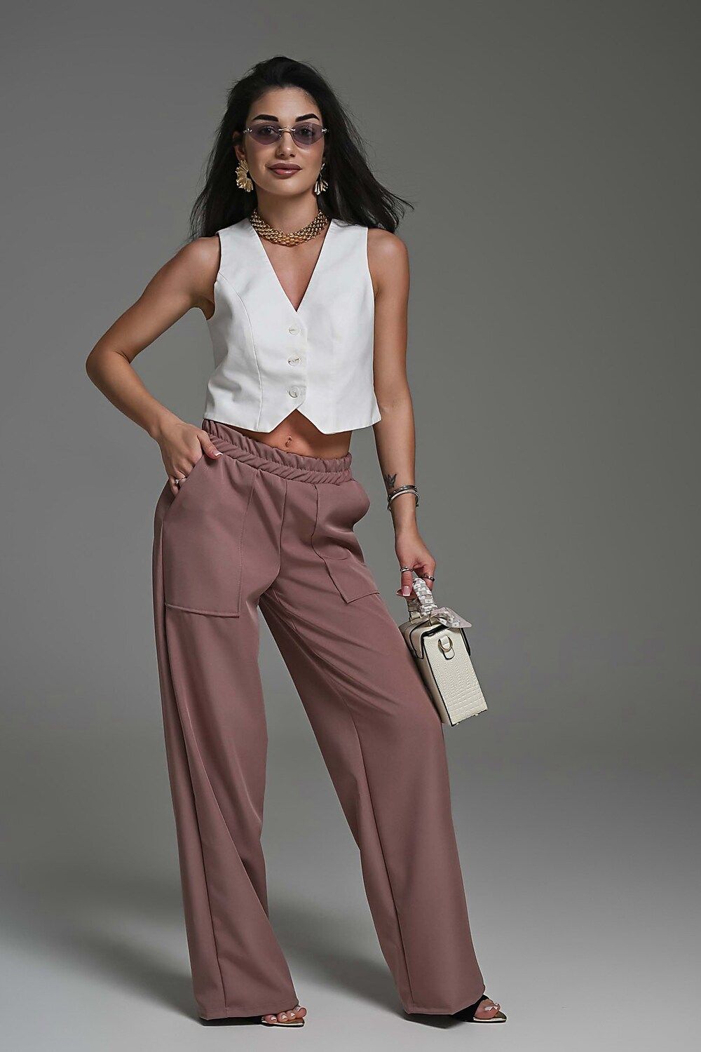 Брюки летние - розовый