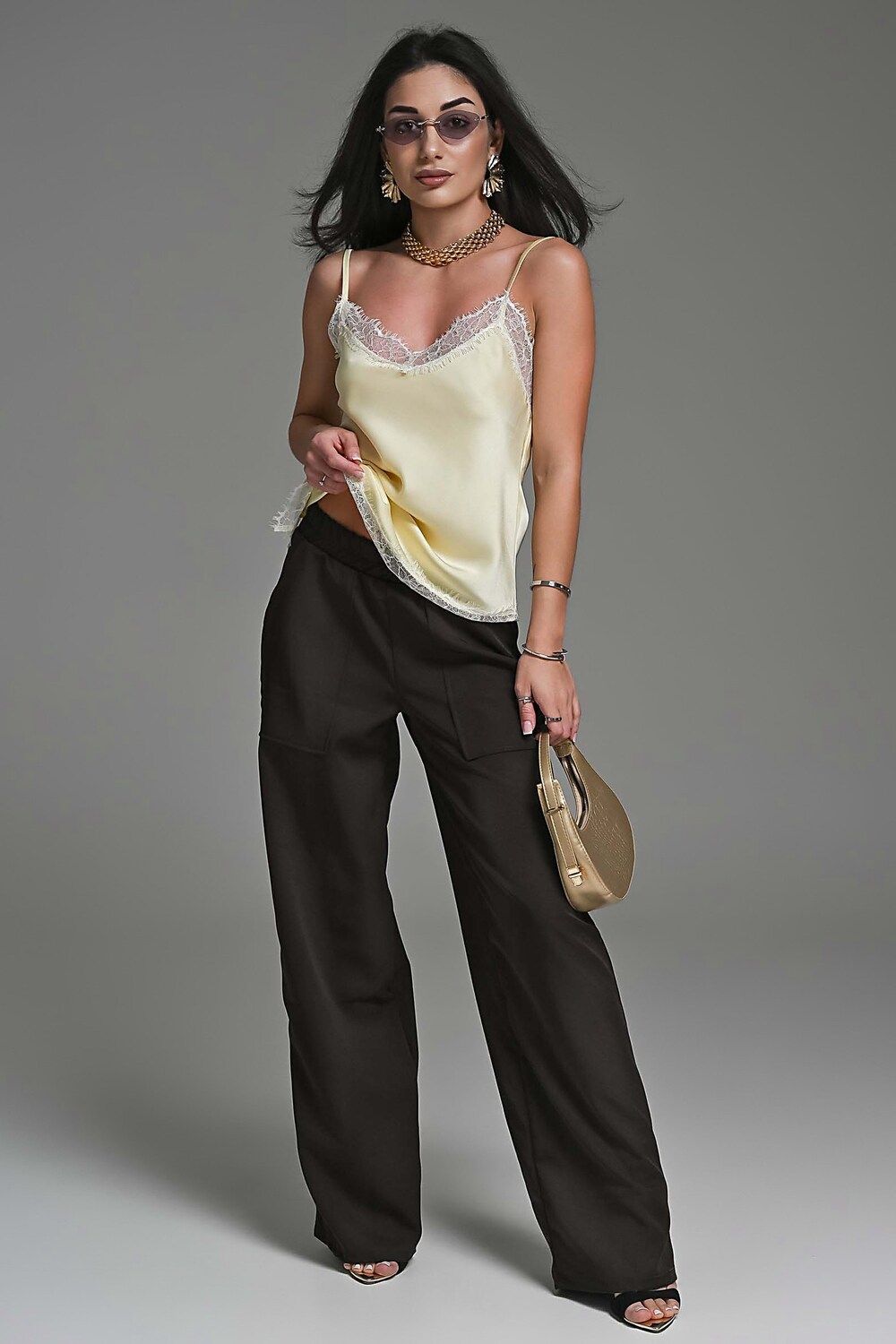 Брюки летние - темный шоколад