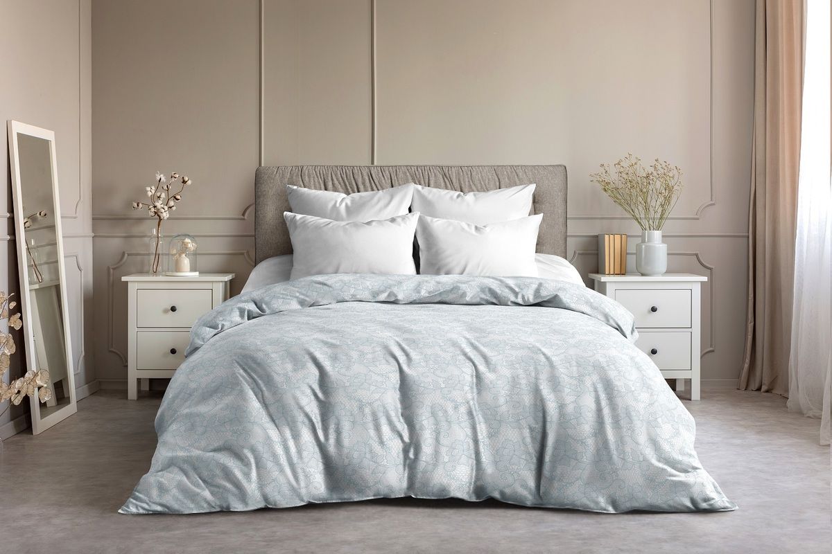 Пододеяльник Алансония поплин 2 сп. - аквамарин