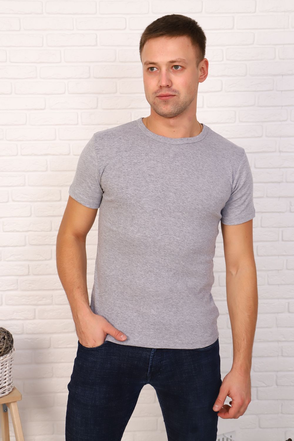 Футболка 5959 - серый-меланж