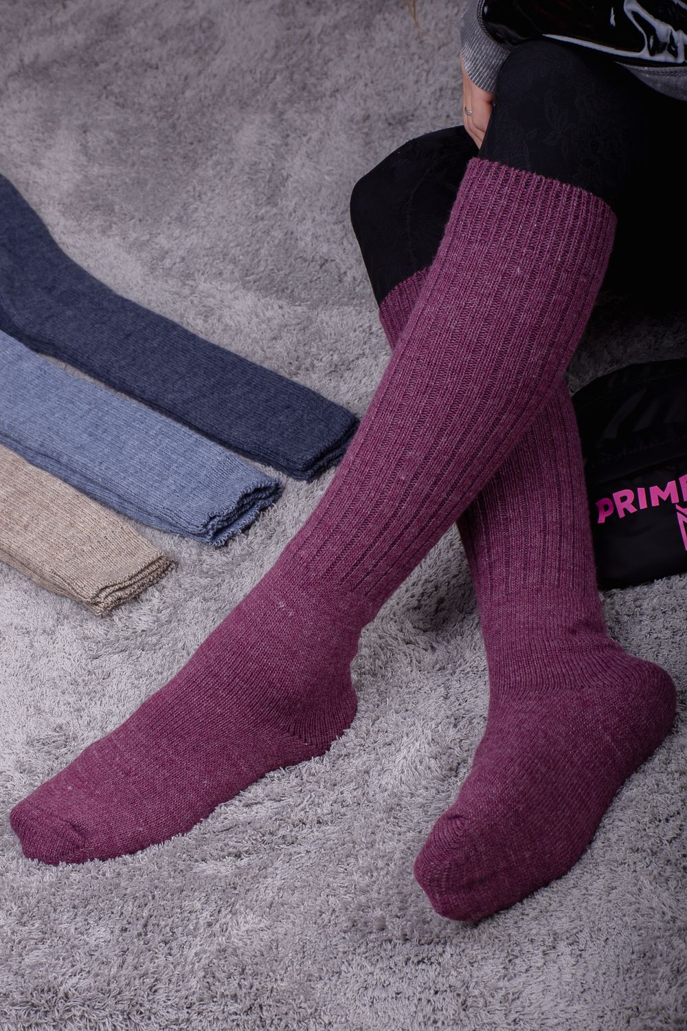 Гольфы 24960 женские - малиновый